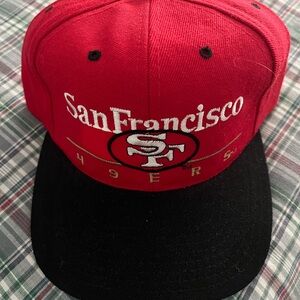San Francisco Red and Black Wool Snapback Hat